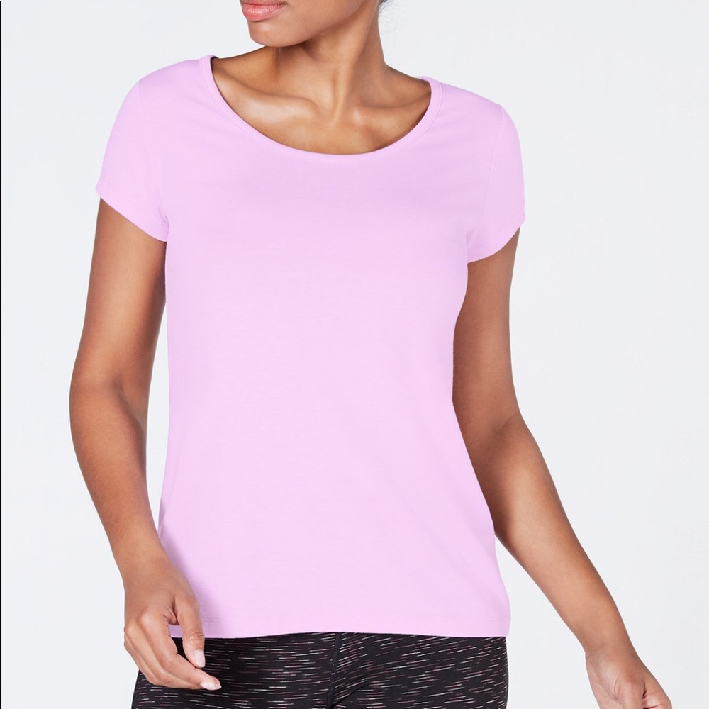 Ideology Mesh back T-shirt. Medium ,Lilac moon